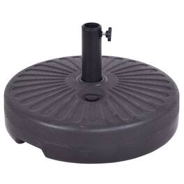 Kadyn - Outdoor Umbrella Base 20 Inch Round 23L Water Filled Umbrella Base - Black