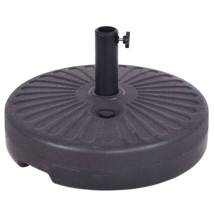 Front. Kadyn - Outdoor Umbrella Base 20 Inch Round 23L Water Filled Umbrella Base Black - Black.