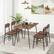 Alt View 11. Costway - 5-Piece Dining Table Set for 4 Modern Kitchen Dining Room Furniture Set - Rustic Brown.