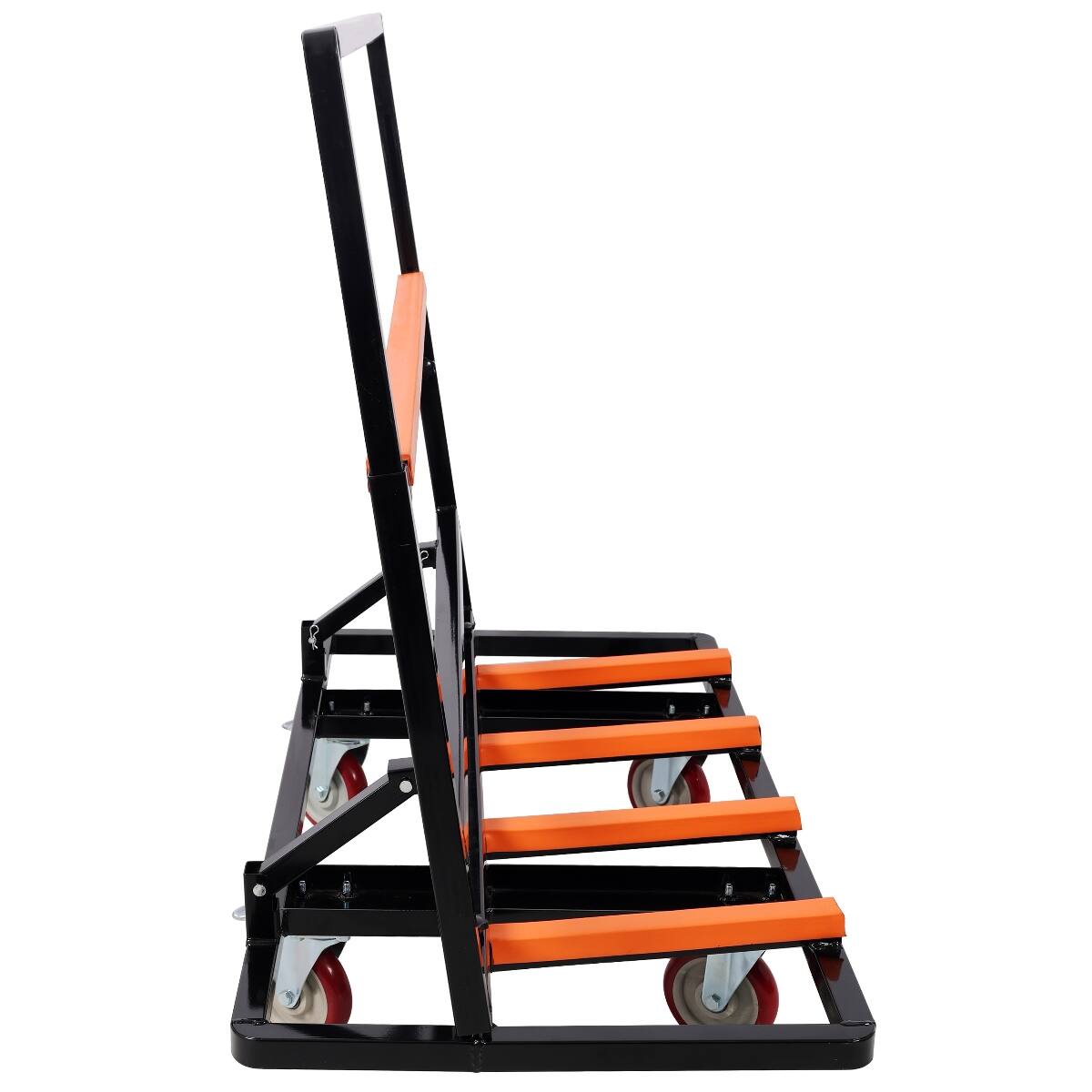 Alt View 4. Ropilly - Ropilly Folding Drywall Cart, 2200 lb Utility Dolly with Swivel Casters, Steel Panel Moving Cart - Black.
