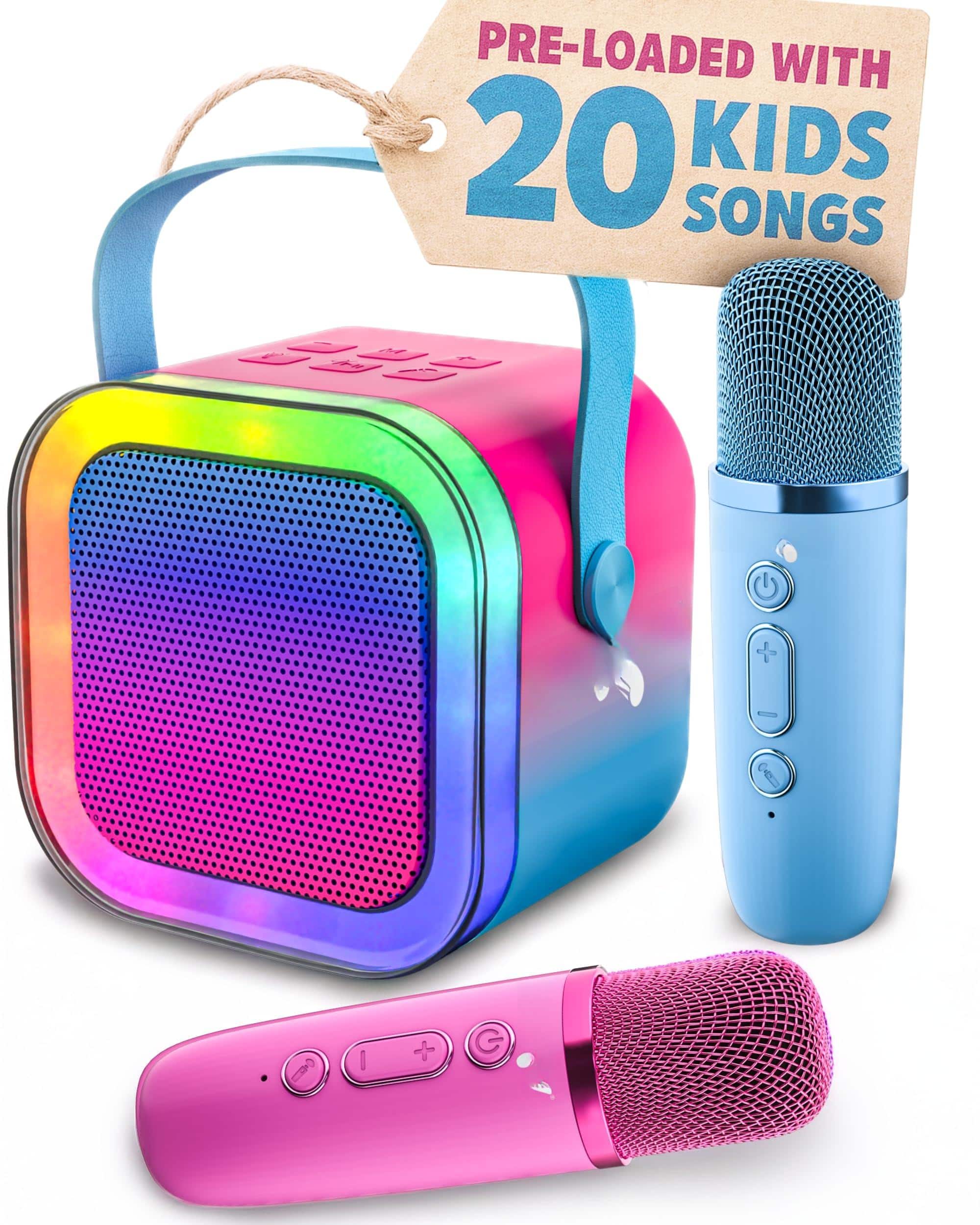 Reds Spade - Karaoke machine for includes songs microphones connect with year old gift birthday present - Kidz Bop