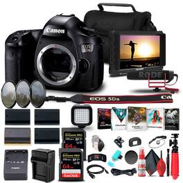 Canon - EOS 5DS DSLR Camera (Body Only) + 4K Monitor + Pro Mic + More Bundle (International Version)
