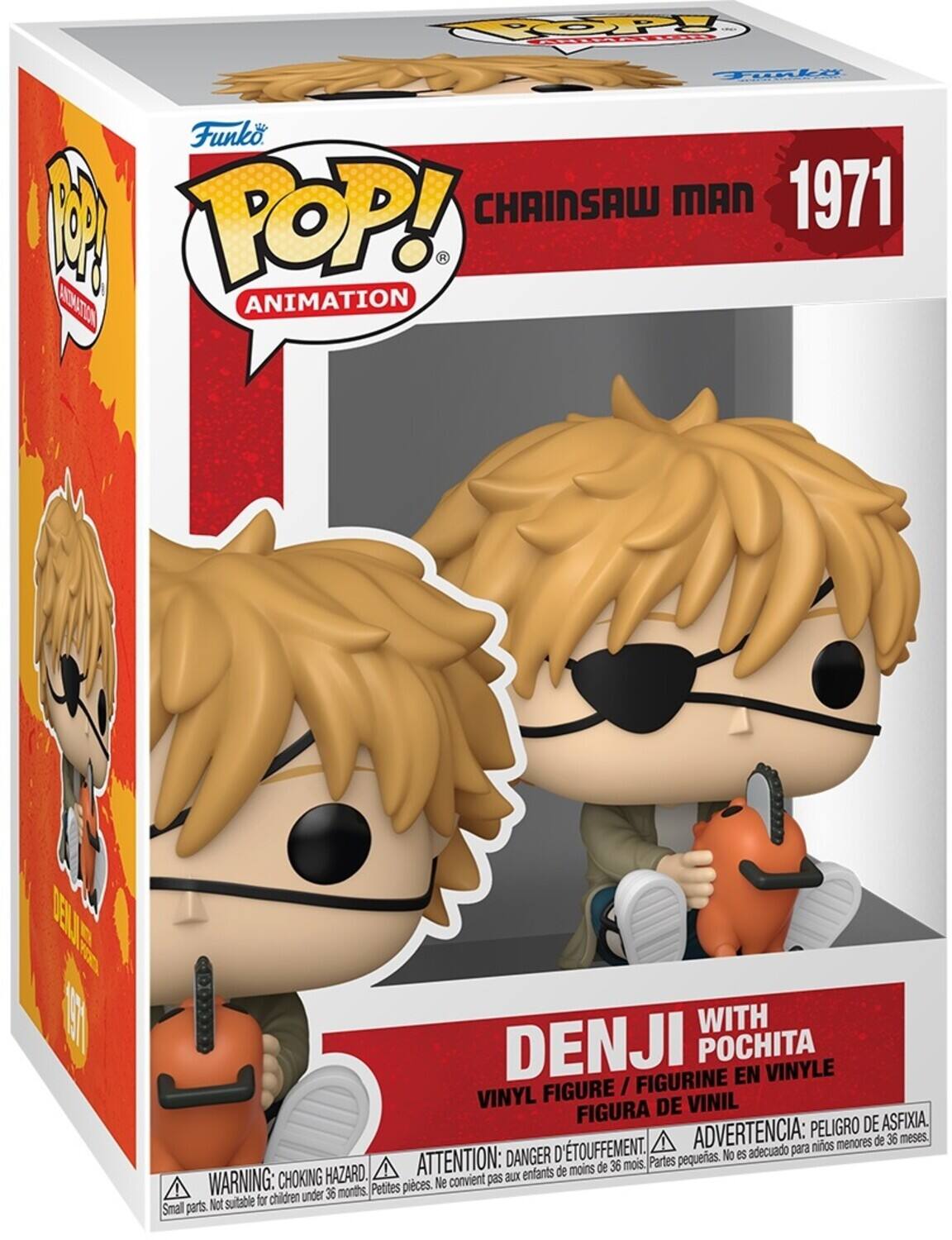 Funko POP! Anime: Chainsaw Man Denji with Pochita Collectibles