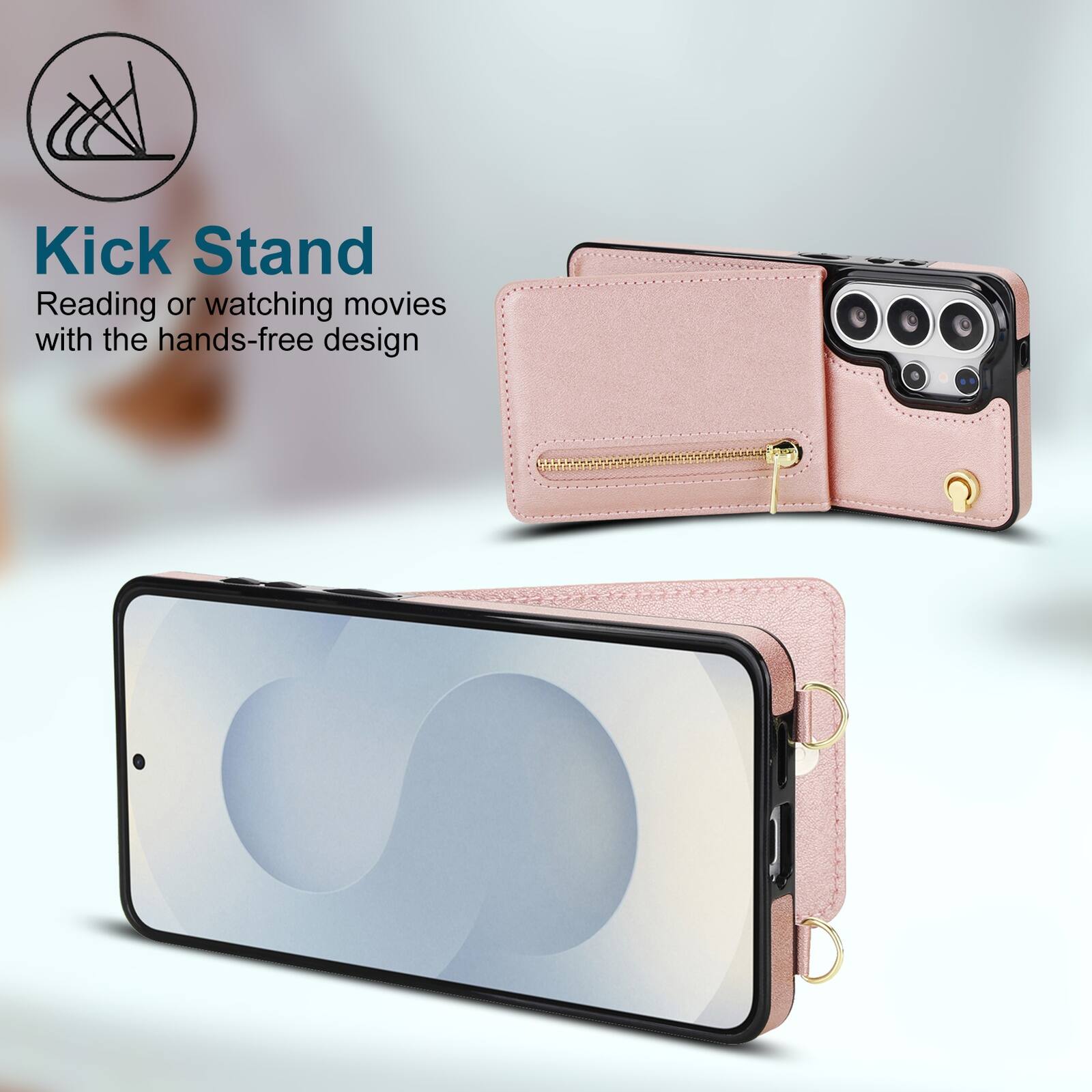 Kick Stand  
Reading or watching movies with the hands-free design