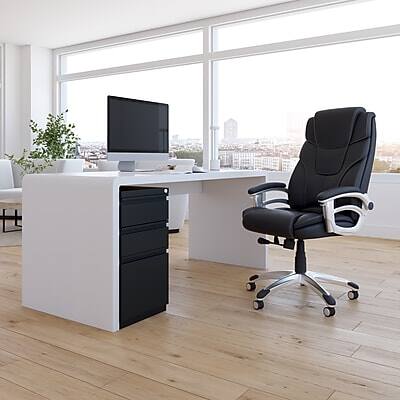 Alt View 7. Staples - 3-Drawer Vertical File Cabinet, Locking, Letter, 19.88"D - Black.