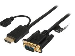 StarTech.com - HDMI to VGA Cable - 6 ft - 1080p - Active Monitor Cable - Black