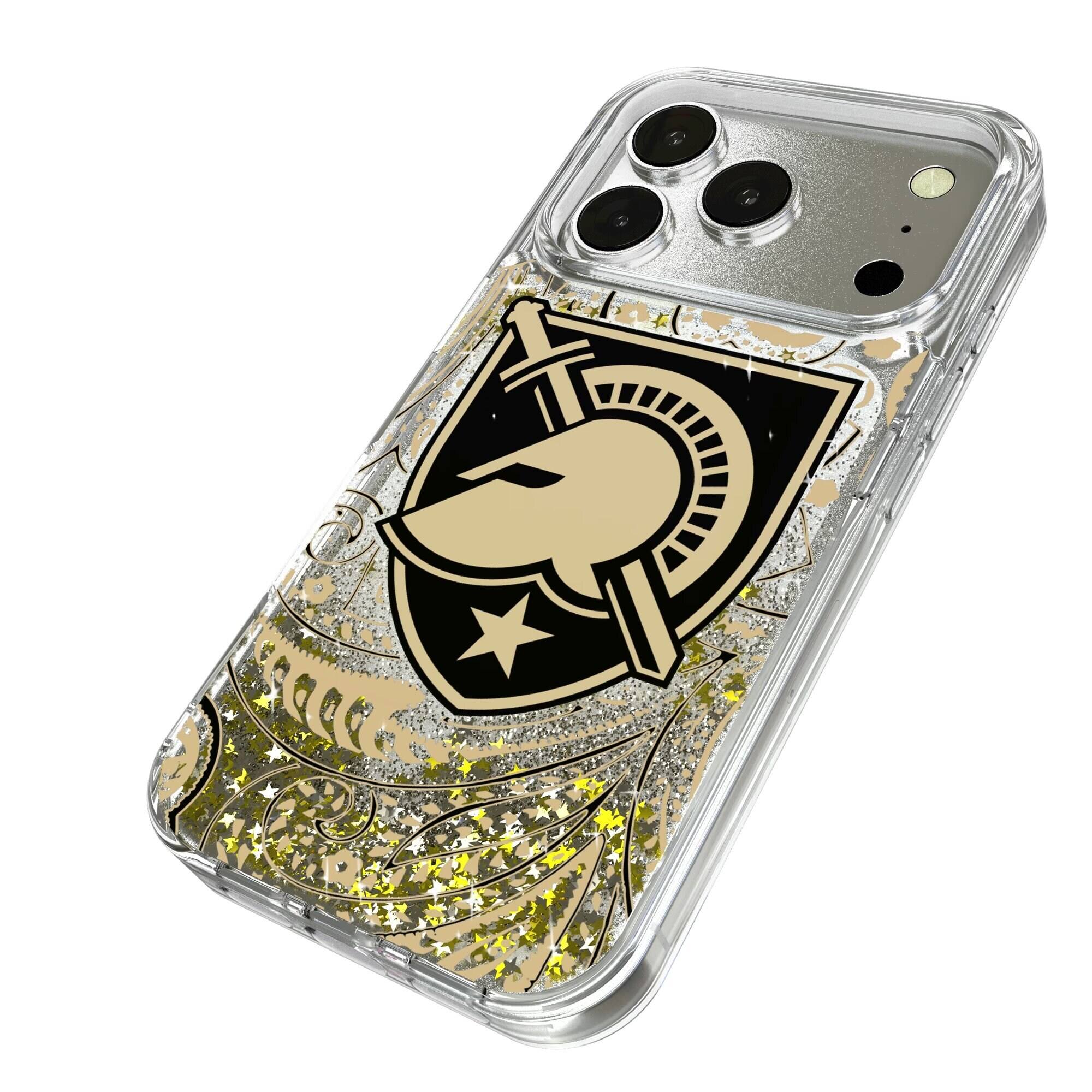 Alt View 1. Keyscaper - Army Black Knights iPhone Glitter Paisley Design Case - 12 Pro Max - Multicolor.