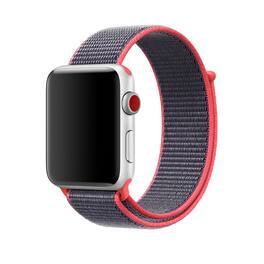 StrapsCo - Everyday Comfort Nylon Watch Band For Apple Watch - 44mm/45mm/46mm/49mm - Red & Grey