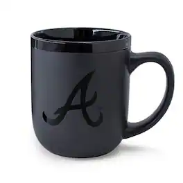 WinCraft - Atlanta Braves 17oz. Black Tonal Ceramic Mug - Multicolor