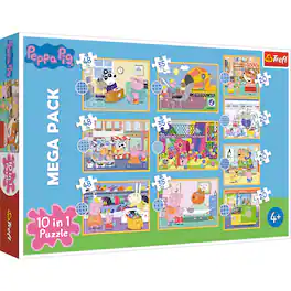 Trefl - 10 in 1 (20, 35 & 48 Piece) Puzzle - Meet Peppa Pig Jigsaw Puzzle