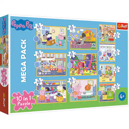 Peppa Pig
MEGA PACK
10 in 1 Puzzle
48
48
48
35
35
35
20
20
20
20
4+
Trefl
Puzzle