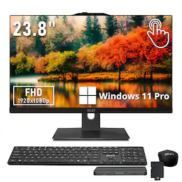 MSI - Modern 23.8" FHD Touch All-in-one Desktop,Intel Core 7 150U,16GB DDR5,1TB SSD+1TB HDD+1TB Dock Set,Win 11 Pro - Black