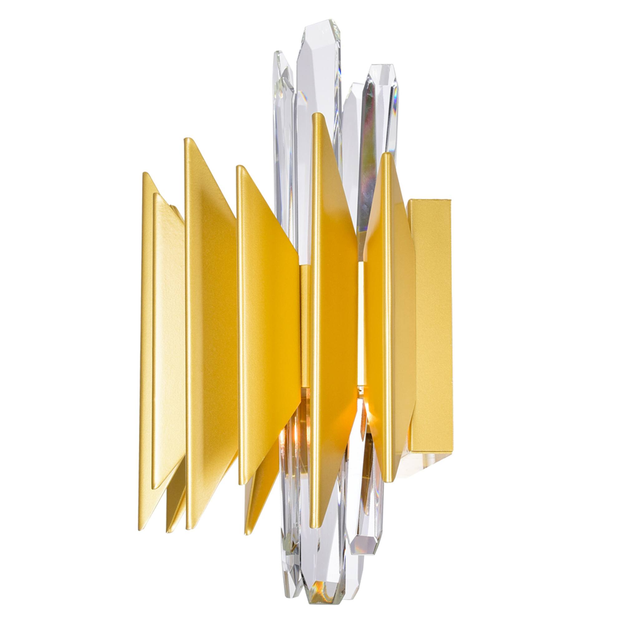 Left. CWI Lighting - Cityscape 5 Light Wall Sconce With Satin Gold Finish - Satin Gold.