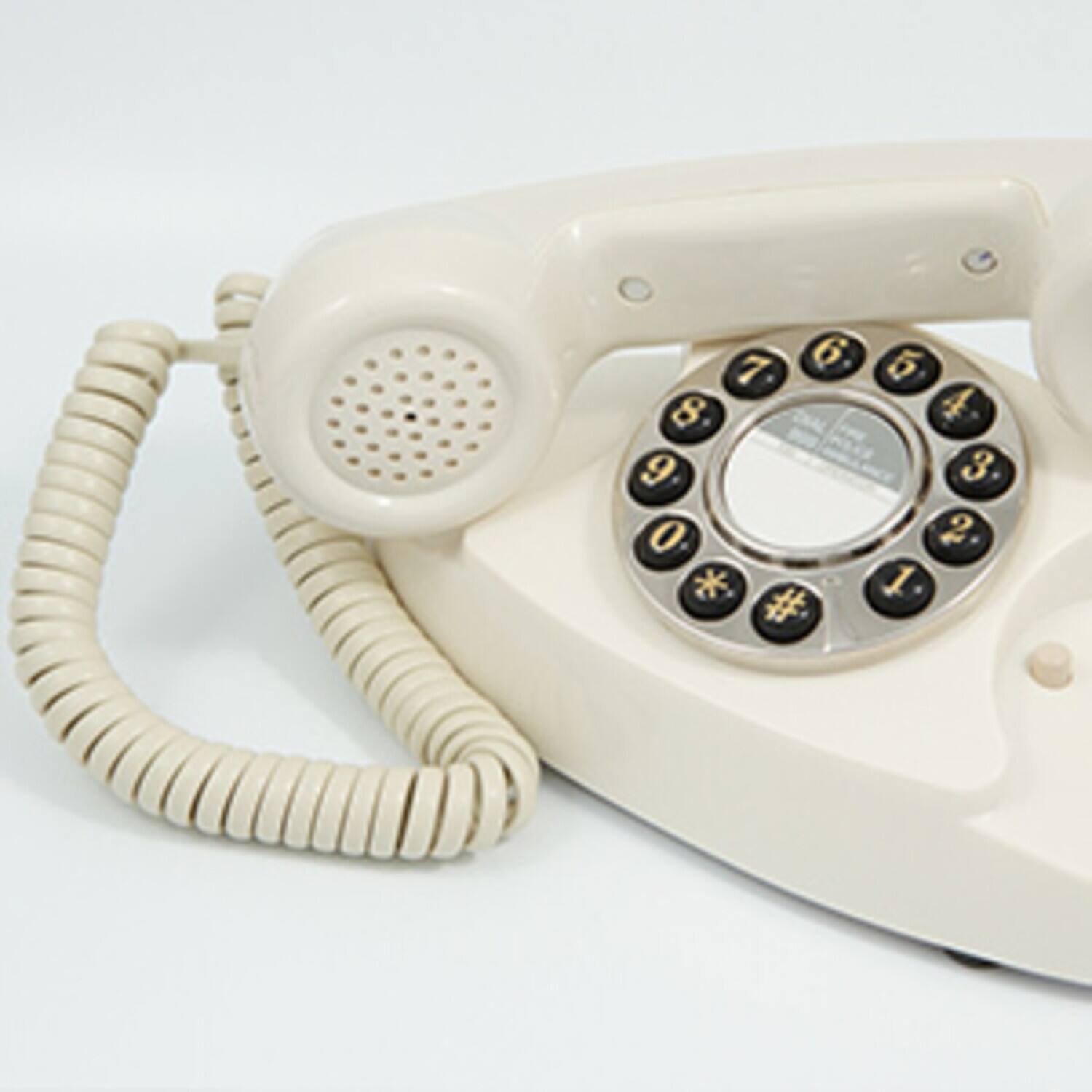 Alt View 4. PopMarket - GPO Retro GPOAUDCR Audrey Bedside Push Button Telephone - Ivory   - MISC ACCESSORY - White.