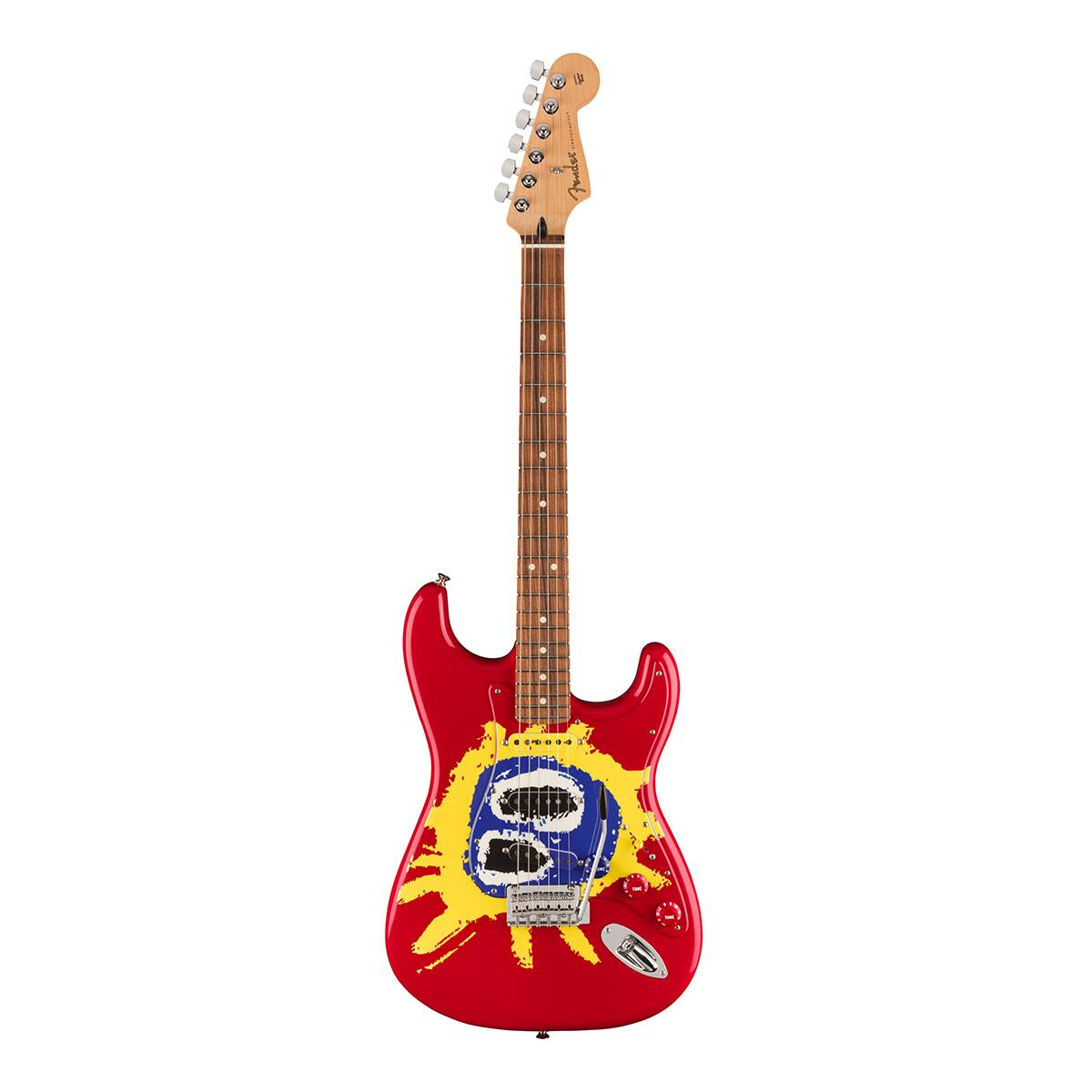 Front. Fender - Fender 30th Anniversary Screamadelica Stratocaster Electric Guitar, Custom Graphic.