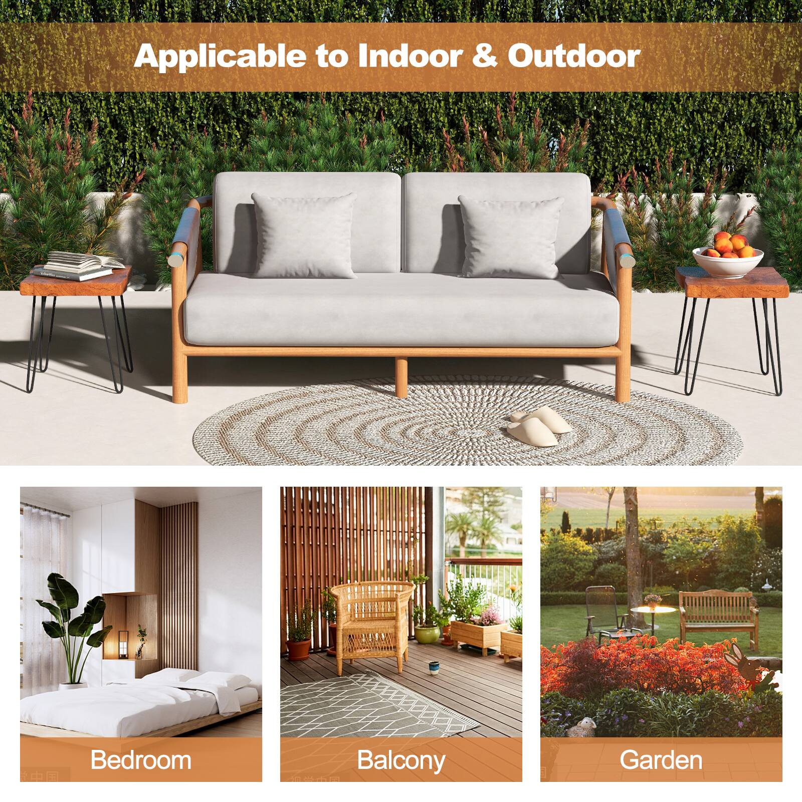 Applicable to Indoor & Outdoor: Bedroom, Balcony, Garden