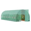 Front. VEVOR - Walk-in Tunnel Greenhouse, 27.4x9.5x7.4 ft Hoop House Greenhouse Tunnel, Plant Hot House with Galvanized Steel Frame - Green.