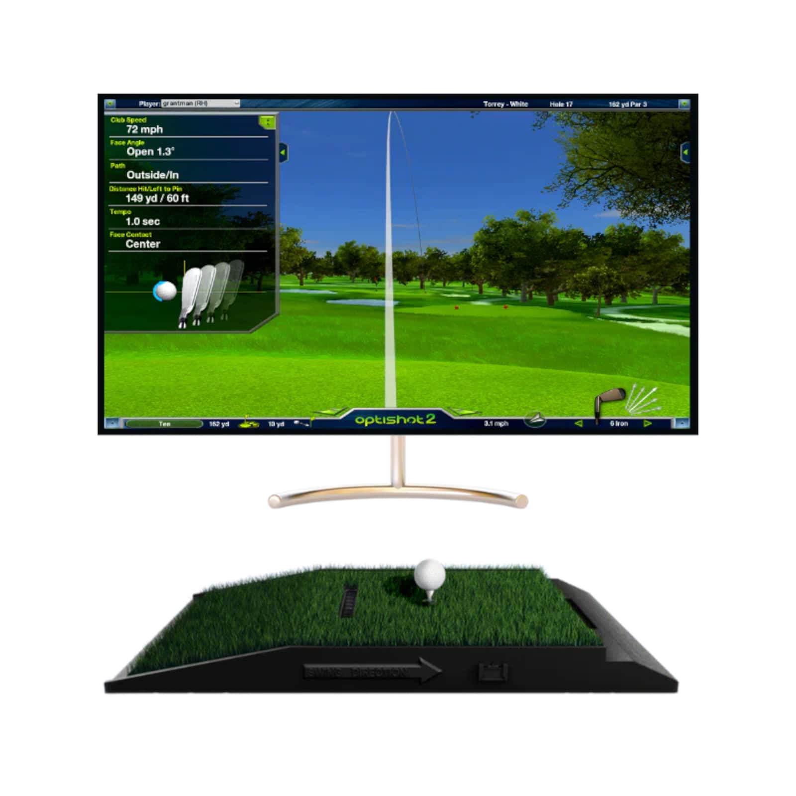 Front. OptiShot - OptiShot2 Golf Simulator - Multicolor.