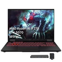 ASUS - TUF A16 16" Gaming Laptop,AMD Ryzen AI 9 270,GeForce RTX 5070,32GB DDR5,1TB SSD+160GB Dock Set,Win 11 Pro - Gray