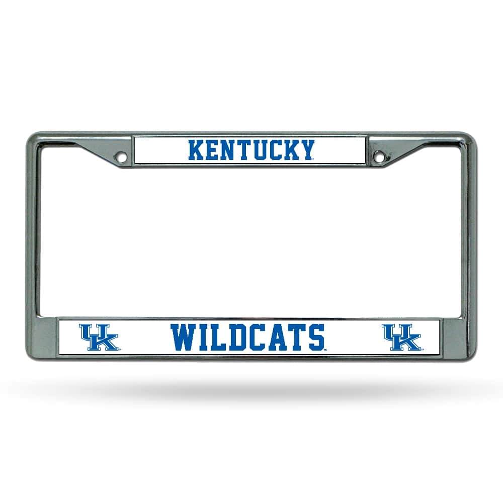 Rico Industries - Kentucky Wildcats - Standard Size - Chrome Metal License Plate Frame - Multi