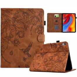 Dteck - for Apple iPad (A16) 11" 2025 & iPad 10th Gen (A14 Chipset) 2022 Embossed Folio Case,PU Leather Flip Stand Tablet Cover - Brown