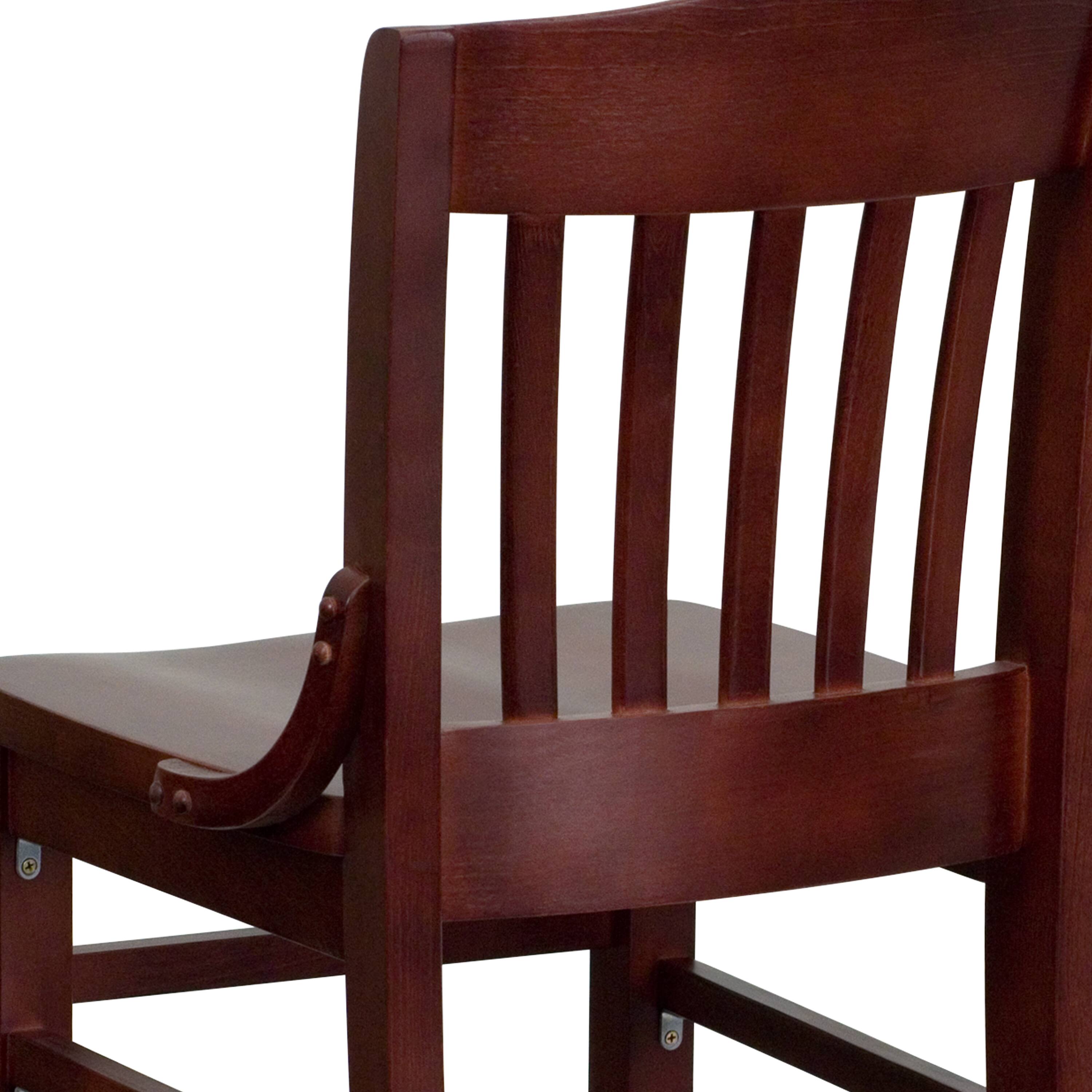 Alt View 9. Emma + Oliver - School House Back Wooden Restaurant Dining Barstool - Mahogany.