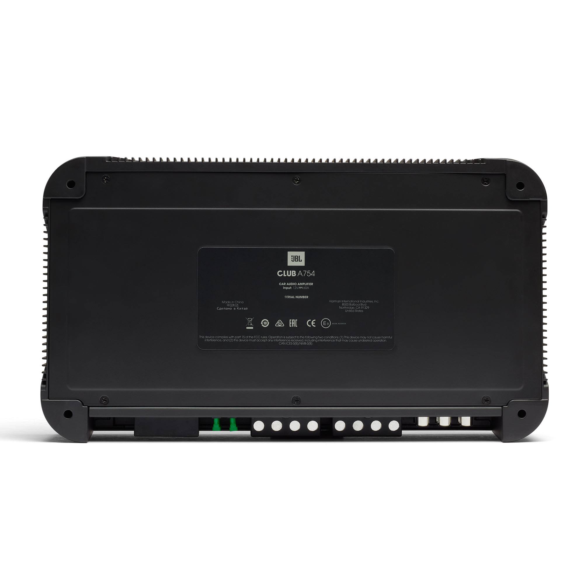 CLUB A754  
CAR AUDIO AMPLIFIER  
Made in China  
Car Audio System  
1800W RMS  
4Ω  
CE