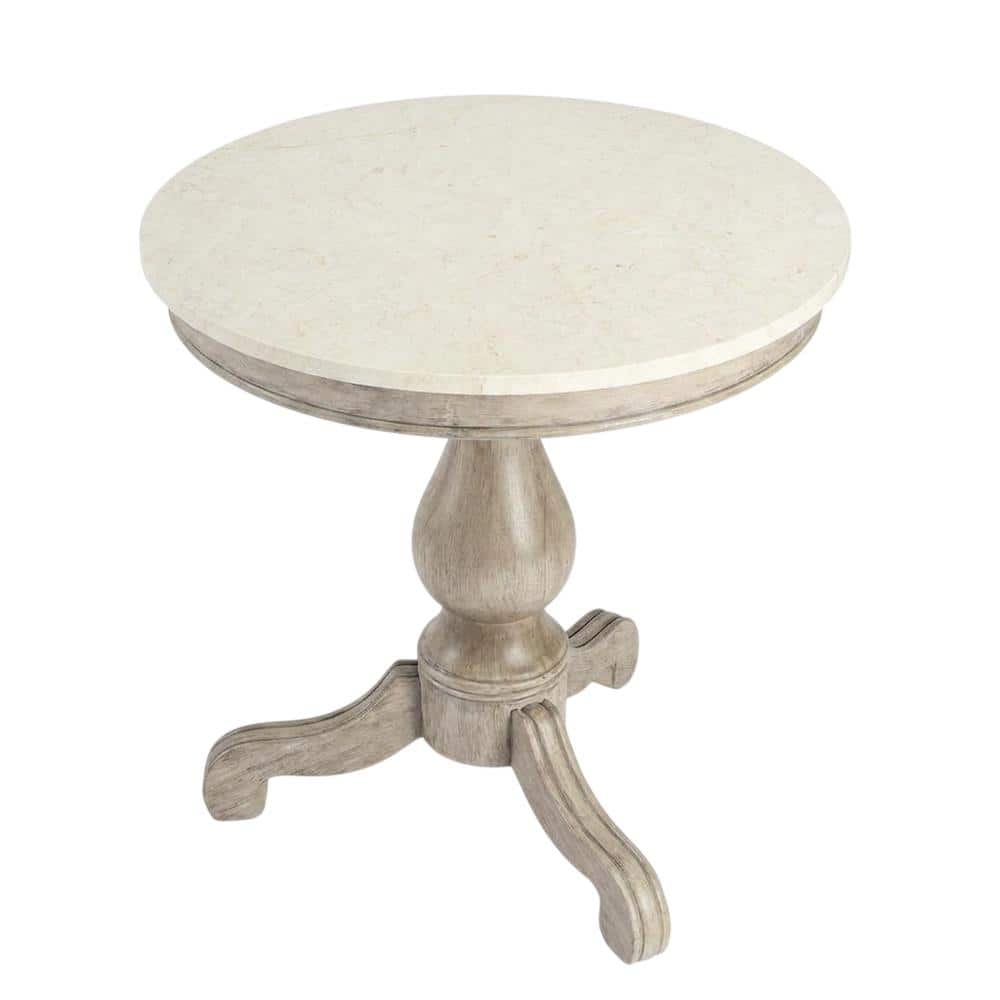 "Butler Specialty - Danielle Marble 24"" Pedestal Side Table - Tan/Beige" price history on PriceWatchPro