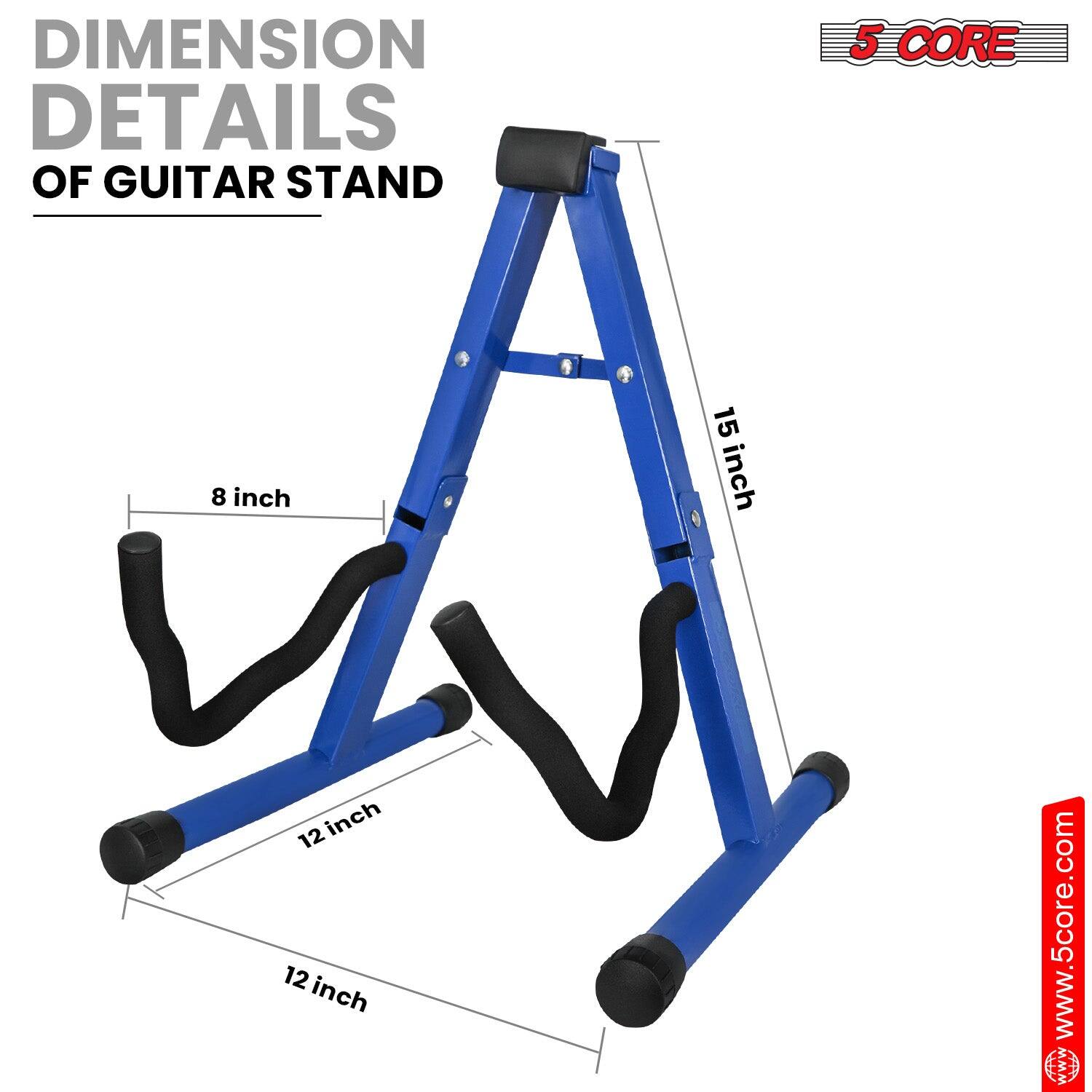 DIMENSION DETAILS OF GUITAR STAND

8 inch  
15 inch  
12 inch  
12 inch  

www.5core.com