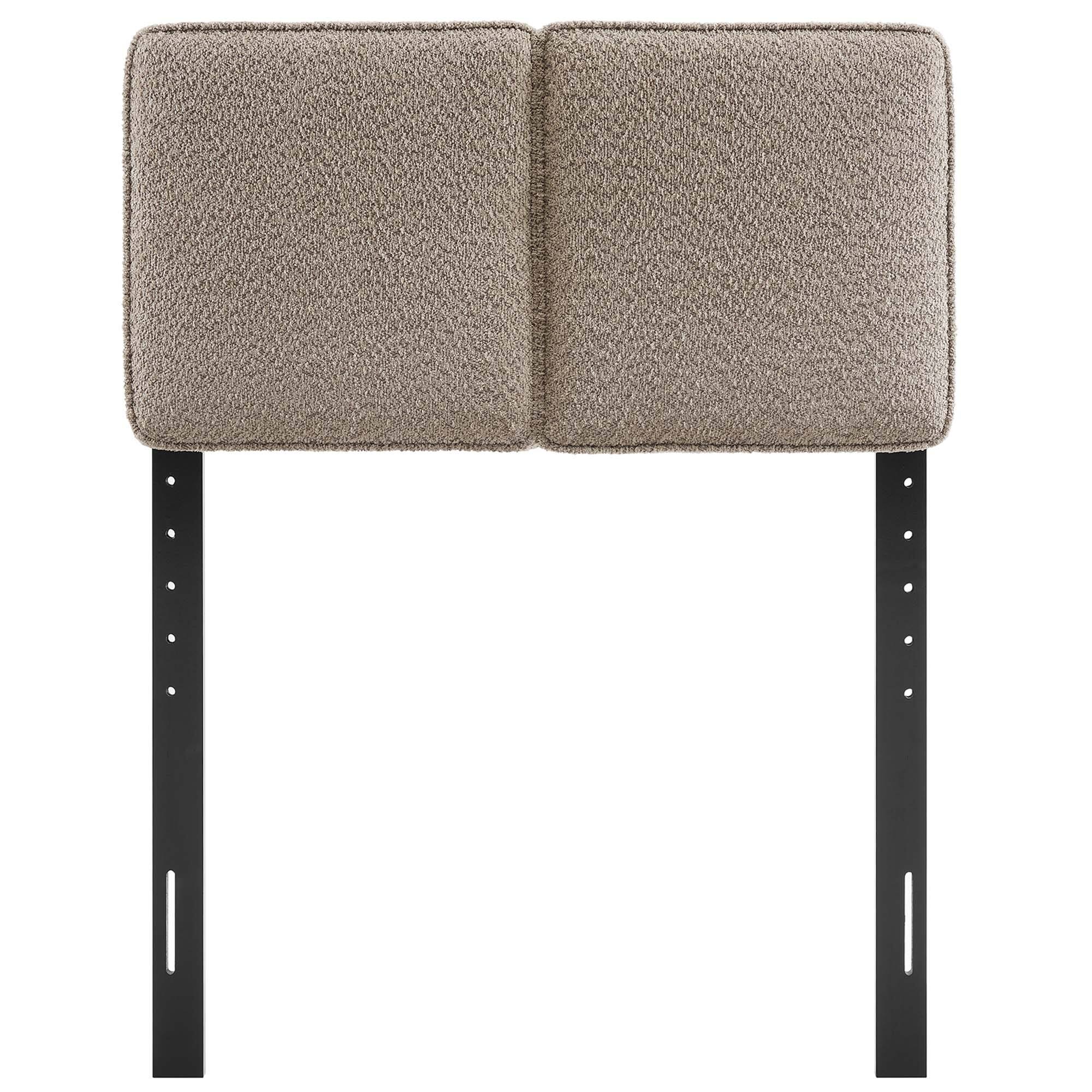 Back. Modway - Lindee Boucle Fabric Twin Headboard by Modway - Brown.