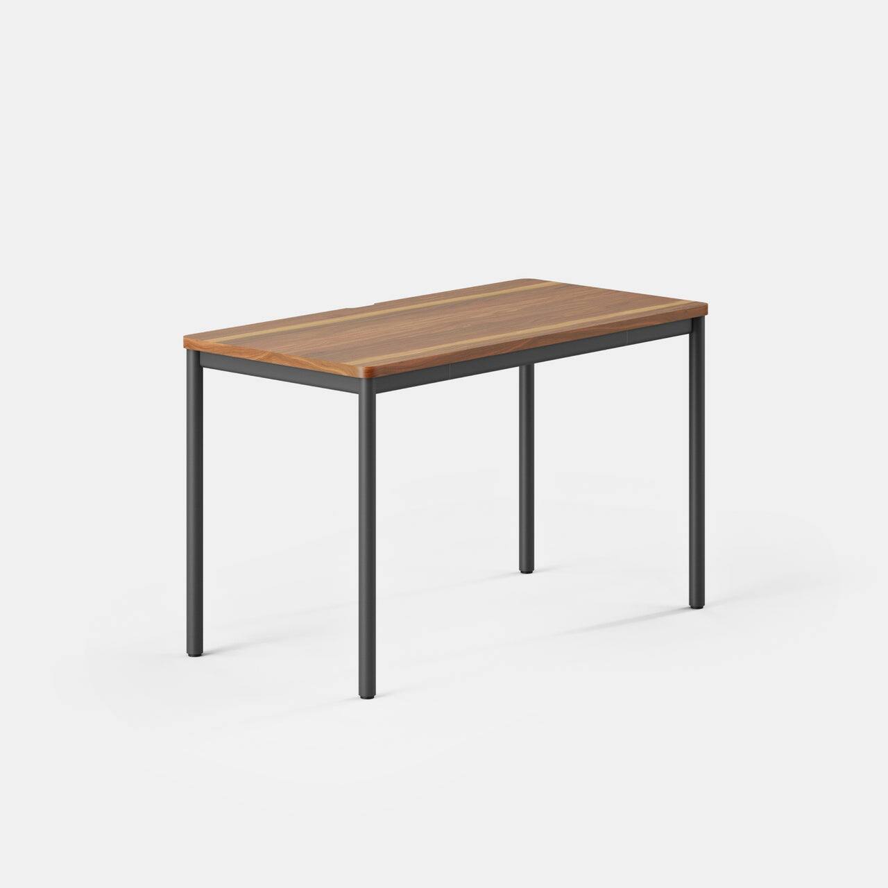 Angle. Branch Furniture - Branch 48" Daily Desk – Functional Home Office Desk with Timeless Design, Rounded Corners & Built-in Cable Notch - Walnut.