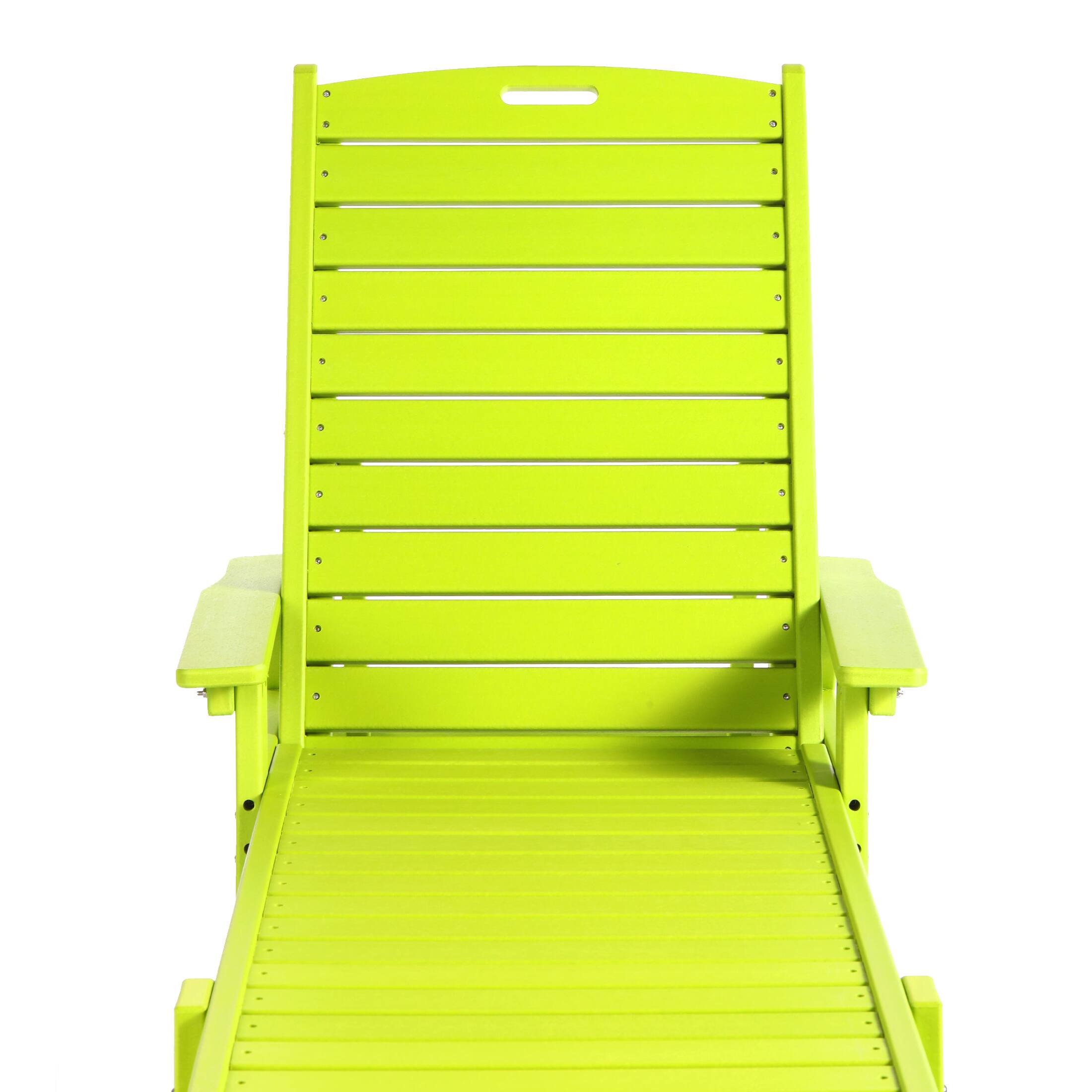 Alt View 2. WestinTrends - WestinTrends Malibu Poly Reclining Chaise Lounge - Lime.