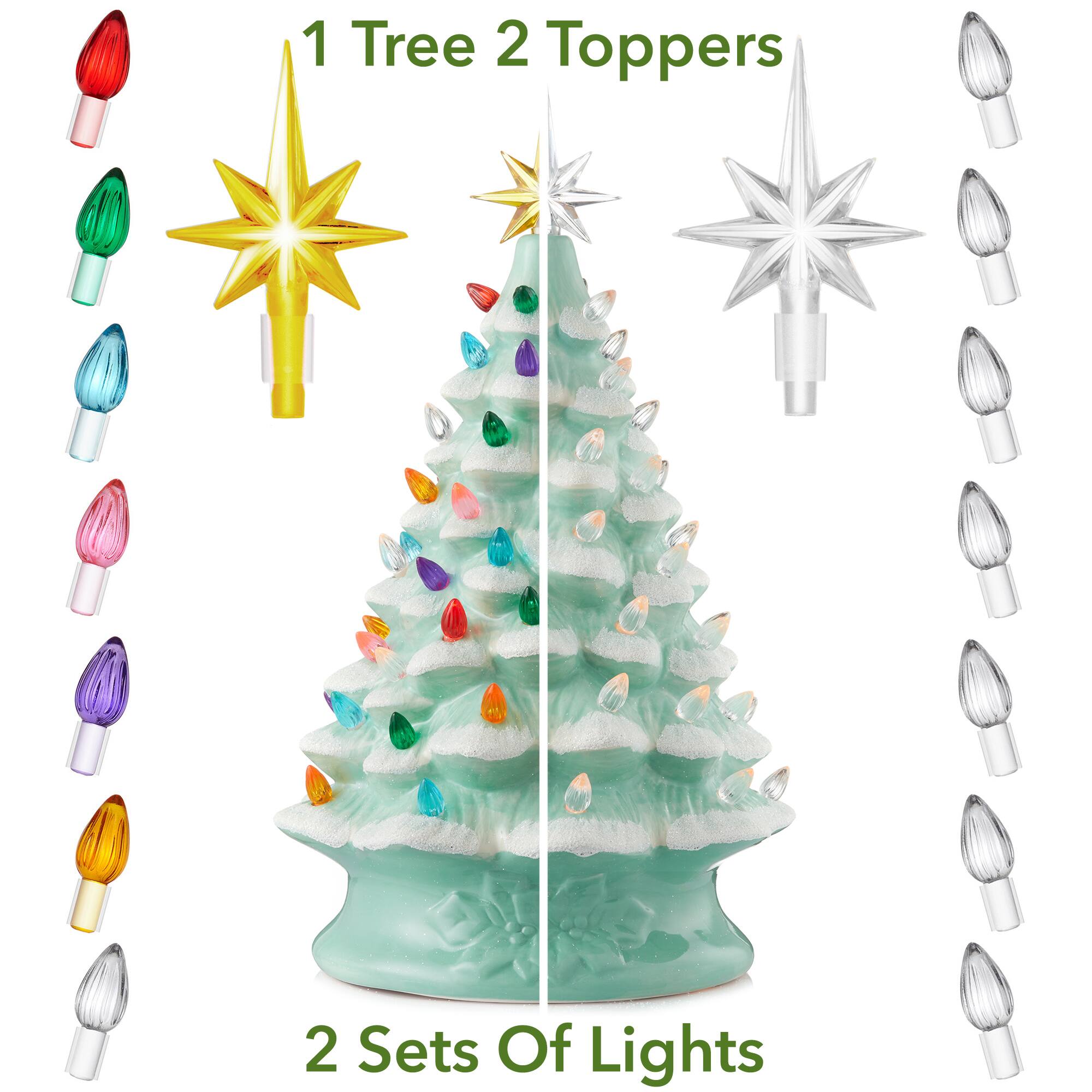 1 Tree 2 Toppers  
2 Sets Of Lights
