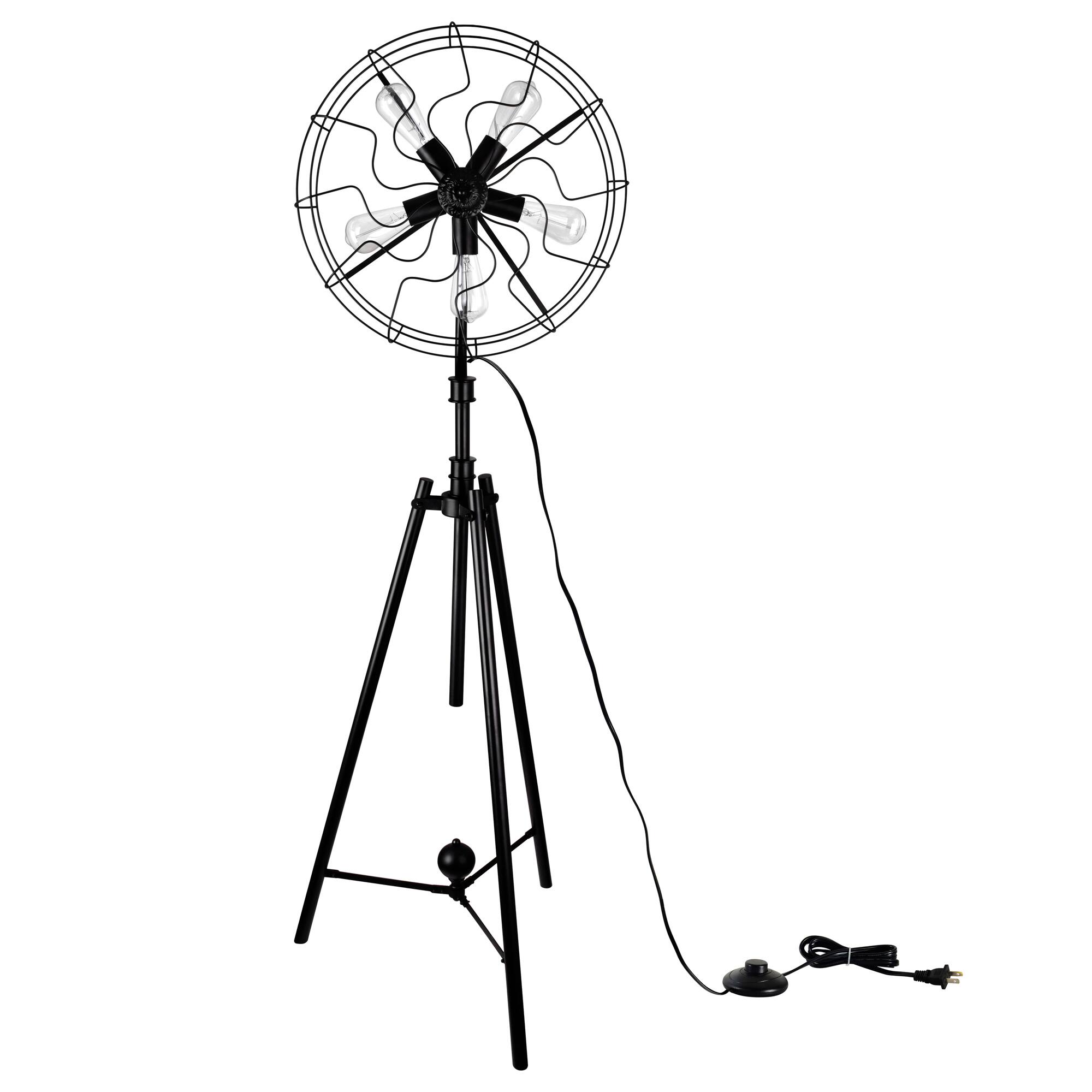 Alt View 2. CWI Lighting - Pamela 5 Light Floor Lamp With Black Finish - Black.