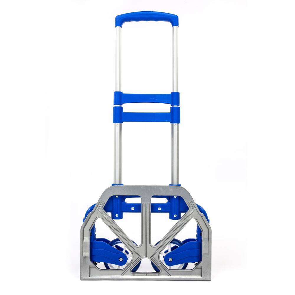 Alt View 2. Winado - Portable Aluminum Luggage Cart Folding Dolly Collapsible Trolley Push Hand Truck for Moving Warehouse 165lbs Capacity - Blue.