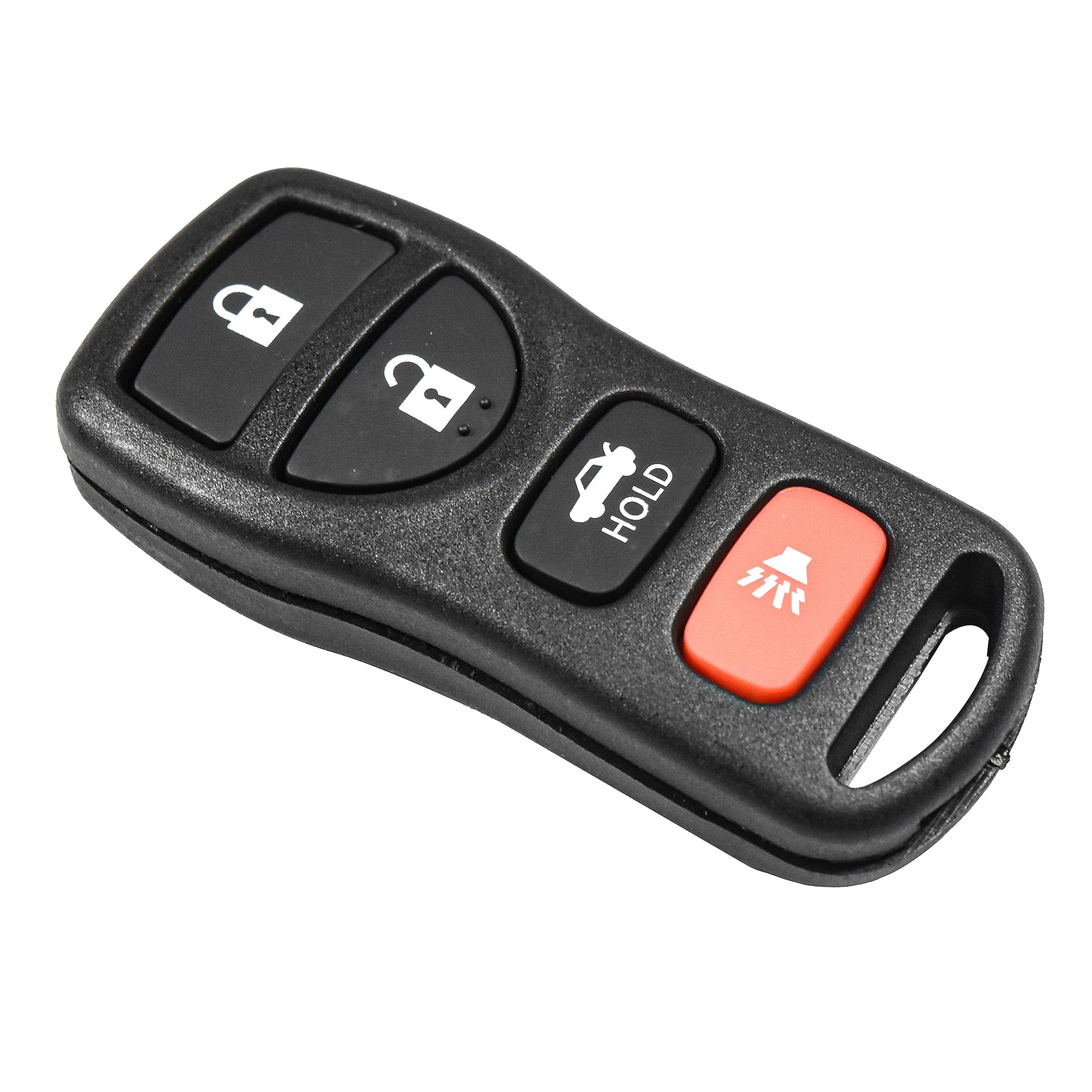 Angle. HQRP - Key Fob Remote Shell Transmitter Case + 2 Batteries for Infiniti G35 2003-2006, QX56 2004-2007 - Black.