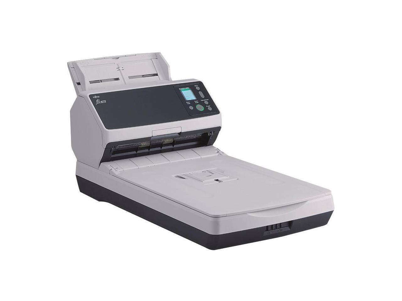 Alt View 6. Ricoh - RICOH fi-8270 PA03810-B555 USB 3.2/Ethernet Interface Flatbed High-Speed Color Duplex Document Scanner with Flatbed - Black and White.