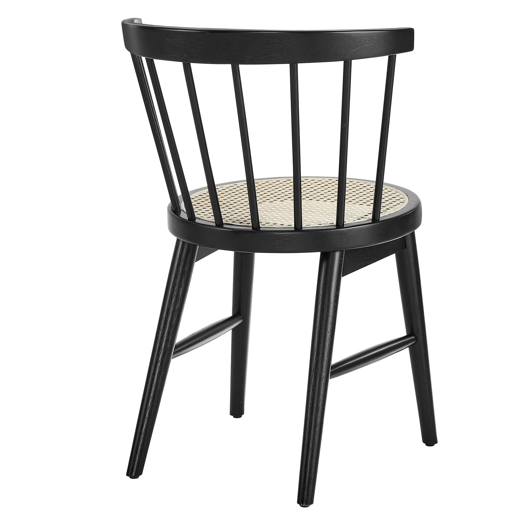 Alt View 2. Modway - Lykke Curved Spindle Back Dining Chairs Set of 2 by Modway - Black.