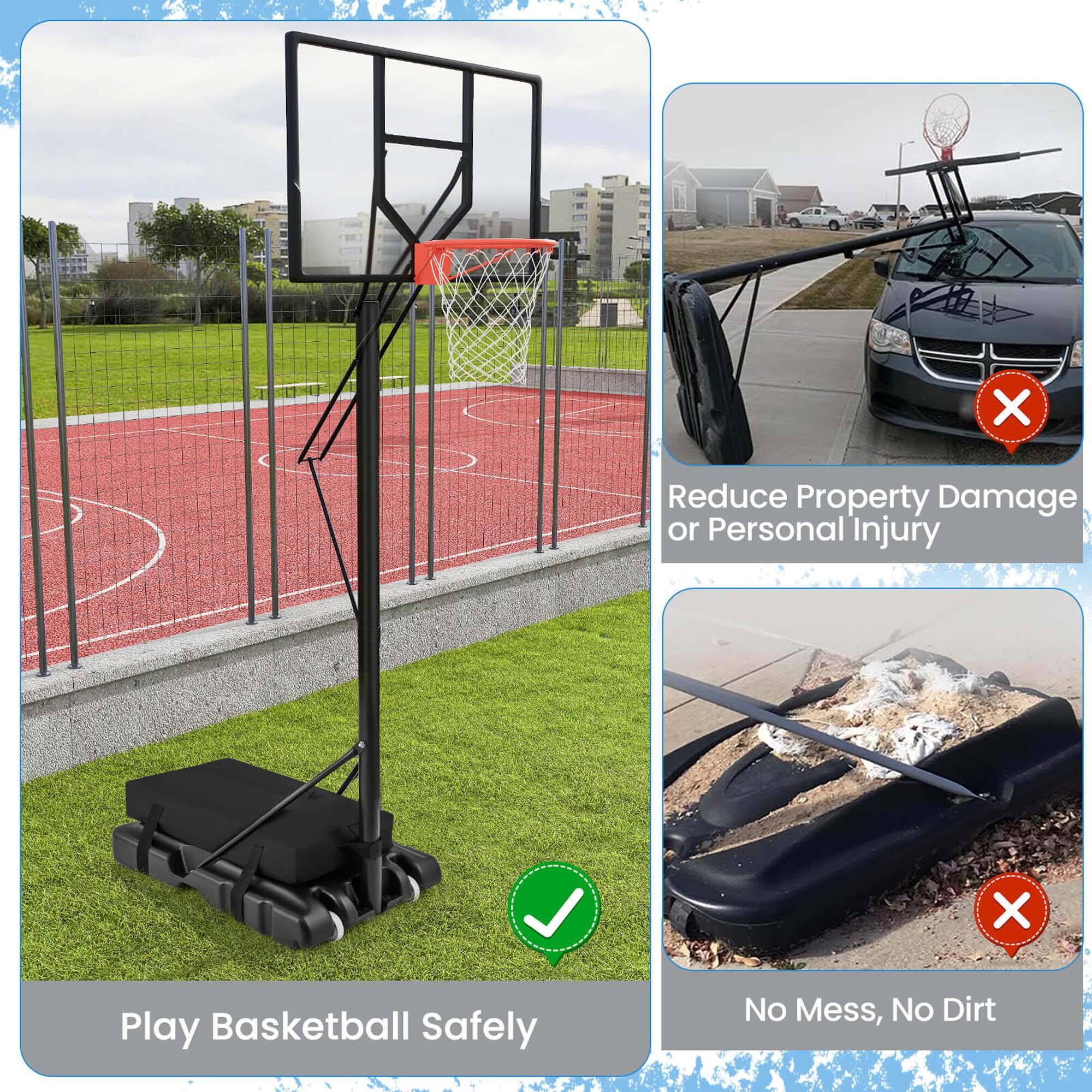 - Play Basketball Safely
- Reduce Property Damage or Personal Injury
- No Mess, No Dirt