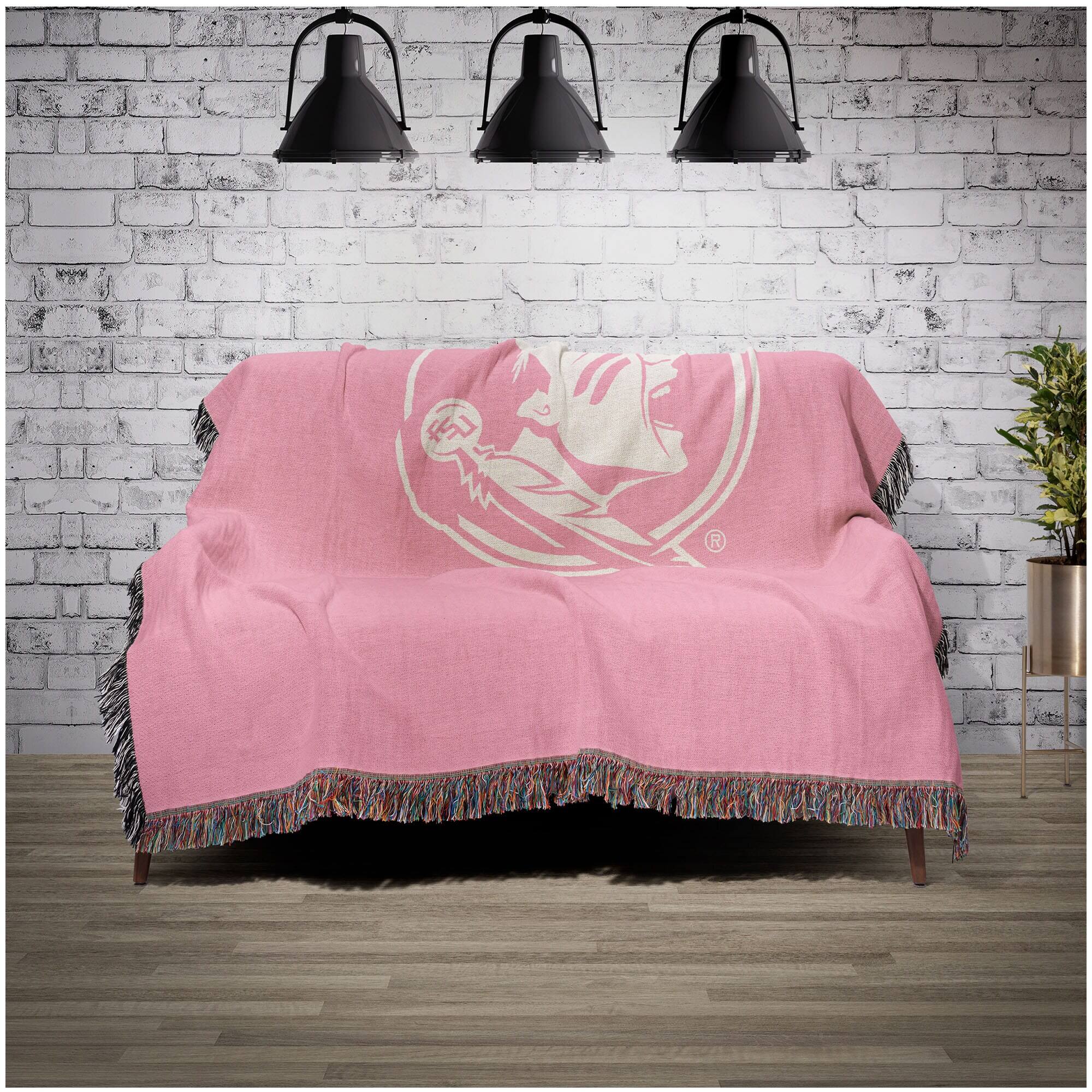 Alt View 1. Chad & Jake - Florida State Seminoles Woven Blanket - Pink.
