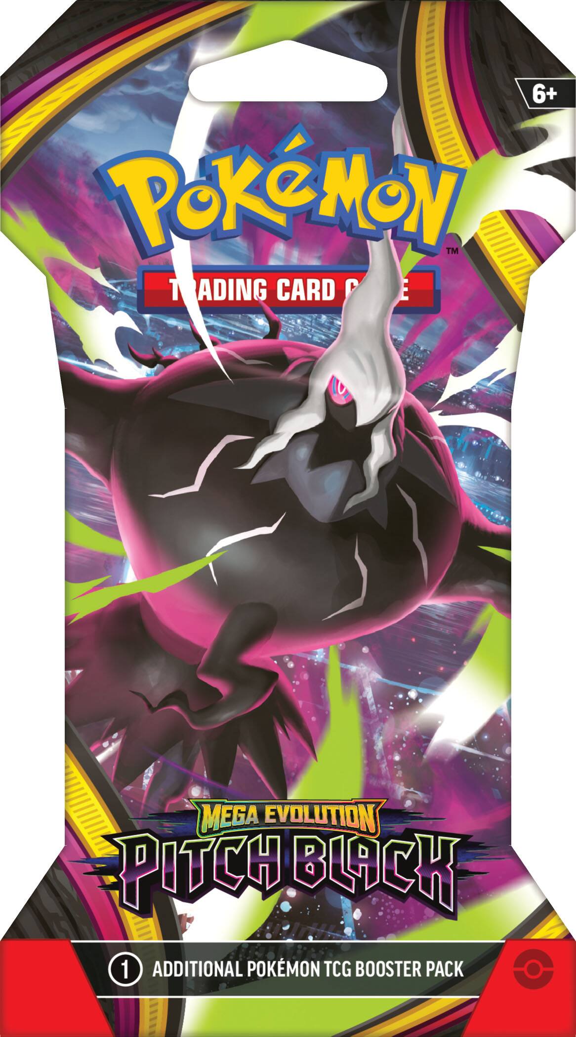 6+ Pokémon™ Trading Card Game  
Mega Evolution Pitch Black  
1 Additional Pokémon TCG Booster Pack