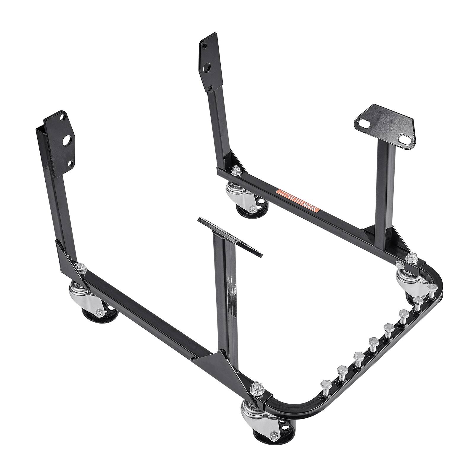 Alt View 5. VEVOR - Engine Stand, 750 LBS Load Capacity Engine Motor Stand, Heavy-Duty Steel Motor Holder with 4 Swivel Casters - Black.