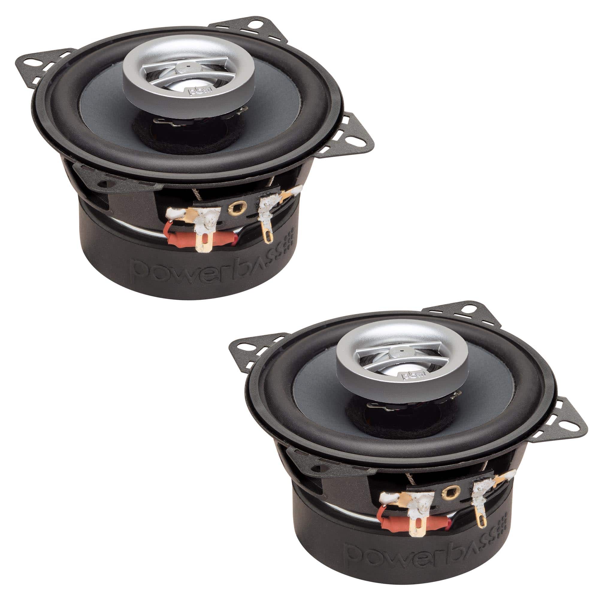 Powerbass - OE-402 - 4" Coaxial Speakers 40Wrms / 120Wmax (2-Ohm) - Pair - Black/Gray