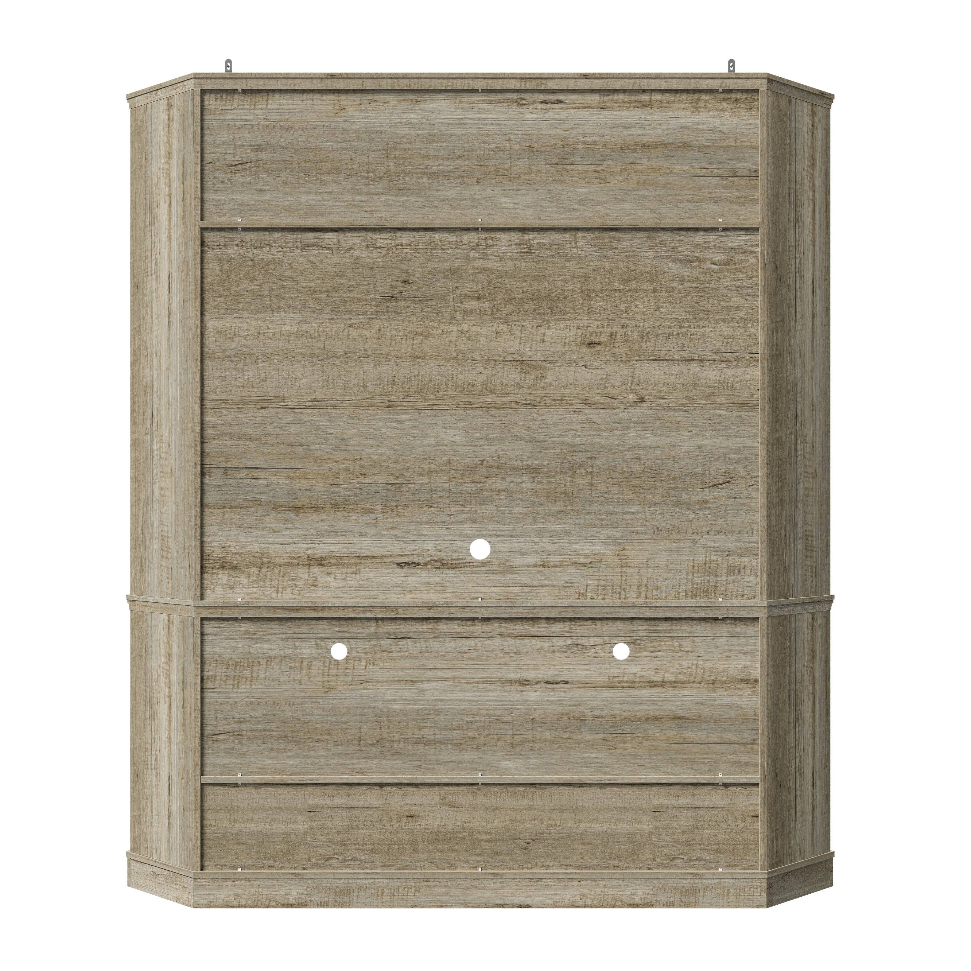 Alt View 1. Famapy - Space-Saving Hexagonal TV Stand for TVs Up to 55-In., with Drawer, Cabinets and Adjustable Shelves - Gray.