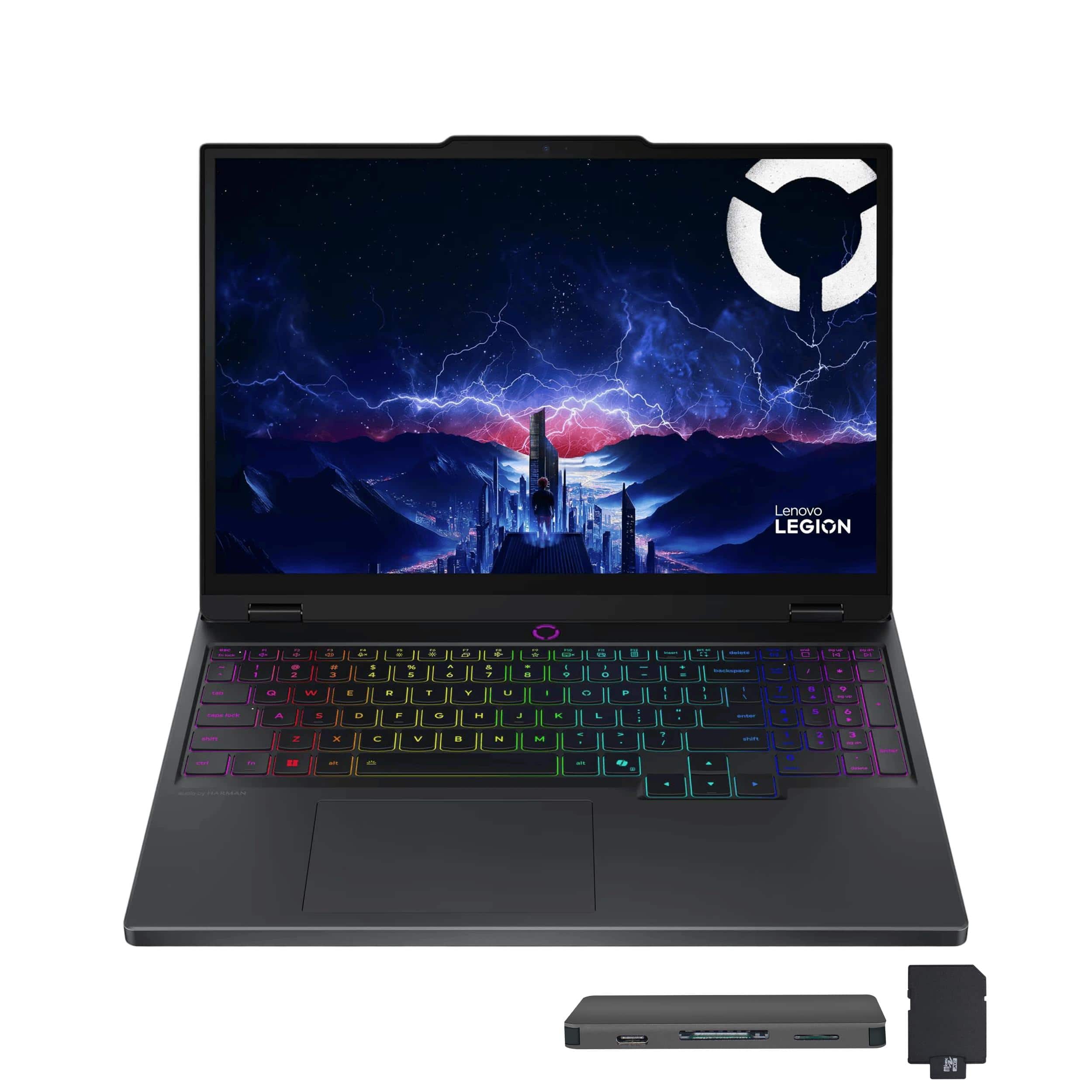 Lenovo - Legion 5 15.1" Gaming Laptop,Intel i7-14700HX,GeForce RTX 5060,16GB DDR5,1TB SSD+1TB Dock Set,Win 11 Pro - Black