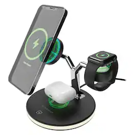 HyperGear - 15515 Maxcharge 3-in-1 Wireless Charging Stand - Black