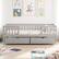 Alt View 3. Costway - Costway Full Size Daybed with Fence and 2 Drawers,Railings & Slats Support, Bed Frame - Gray.