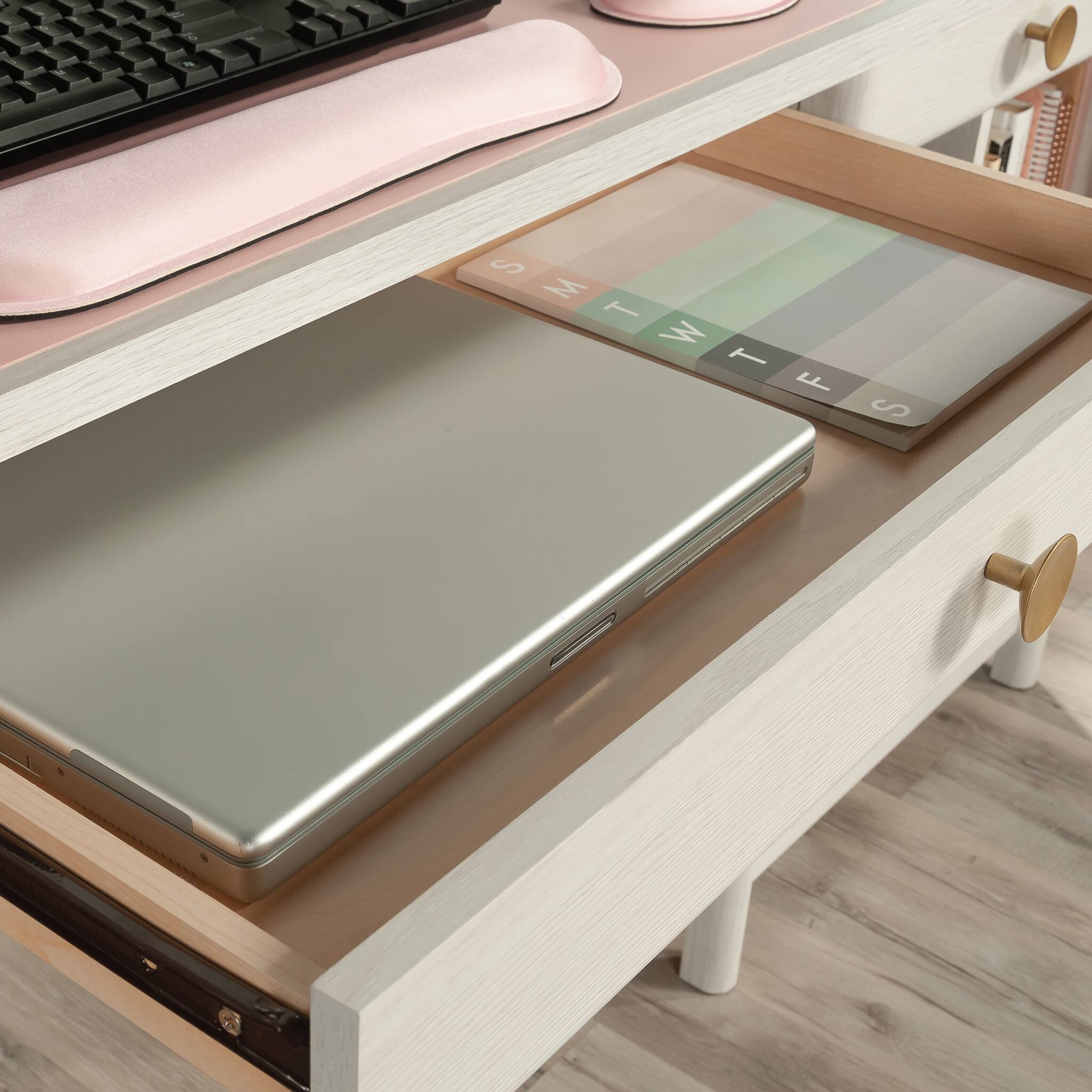 Angle. Tiramisubest - Computer Desk, LIGHT GREY finish - LIGHT GREY.
