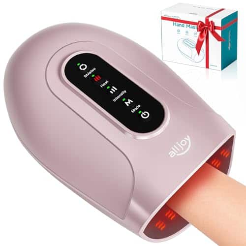 DORLUKFU - Roller Kneading Hand Massager for Arthritis and Carpal Tunnel Relief, Cordless Electric Hand Massager with Heat and