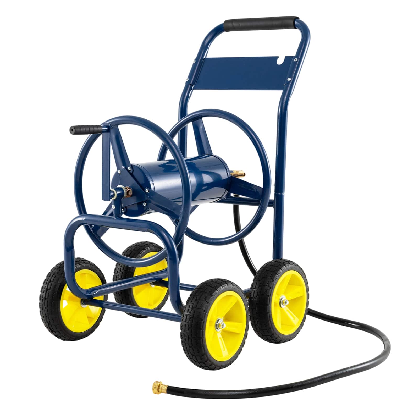 Photos - Garden Hose Reel / Cart Costway Garden Hose Reel Cart 4 Wheels, 330 ft 5/8" Large Capacity for Outside Yard Lawn - Navy HCST12482